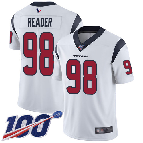 Houston Texans Limited White Men D J  Reader Road Jersey NFL Football #98 100th Season Vapor Untouchable->youth nfl jersey->Youth Jersey